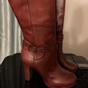 Knee high leather boots